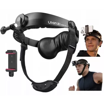 Soporte de cabeza ULANZI para cámaras de acción y smartphones con soporte para móvil giratorio 360°