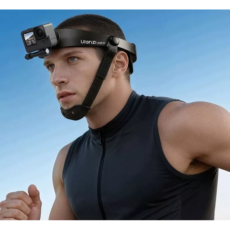 Soporte de cabeza ULANZI para cámaras de acción y smartphones con soporte para móvil giratorio 360°