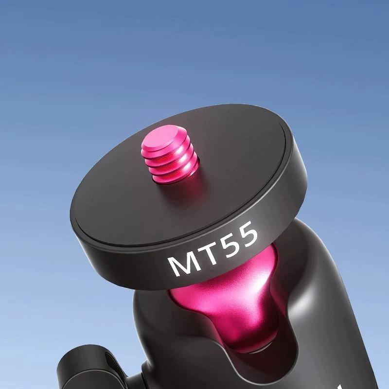ULANZI MT-55 palo selfie trípode mini 4 en 1 con clip para mochila y rótula, tornillo de 1/4