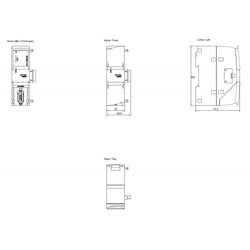 Siemens SIMATIC S7-1200 CM 1241 RS485 módulo de comunicación 6ES72411AH320XB0