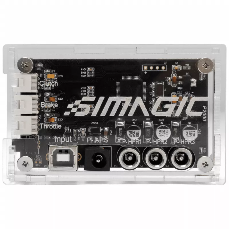 SIMAGIC Haptic Control Box (P2000-HCB) – unidad de control de retroalimentación háptica de 4 canales para pedales P2000