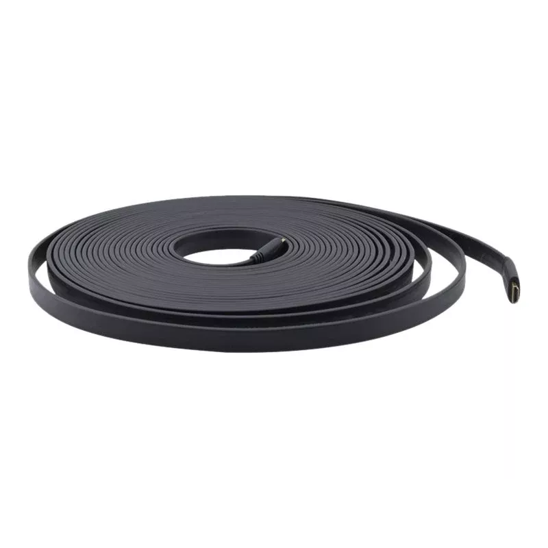 Kramer C-HM/HM/FLAT/ETH-6 cable HDMI plano de alta velocidad con Ethernet, 1,8 m, negro 97-01014006