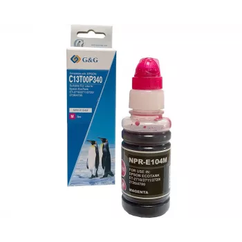 Botella de tinta G&G EcoTank magenta compatible con Epson 104 (70ml)