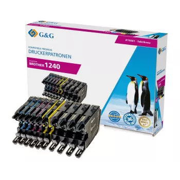 Multipack de cartuchos de tinta G&G compatible negro, cian, magenta, amarillo NP-B-0075BK (1P750-10)