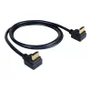 Cable HDMI de alta velocidad con Ethernet Kramer serie C-HM/RA2 C-HM/RA2-6, conector HDMI acodado a conector HDMI acodado, 1,8 m, triple apantallado, gris, compatible con 4K 97-0144006