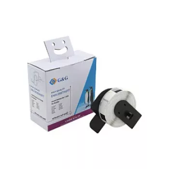 G&G Pack de 400 etiquetas de dirección compatibles con Brother DK-11204, 17 x 54 mm, térmico directo, papel blanco, adhesivo permanente ET-B-G-11204