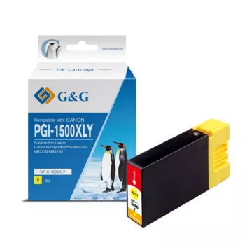 G&G Cartucho de tinta compatible Canon PGI-1500XLY amarillo de alta capacidad