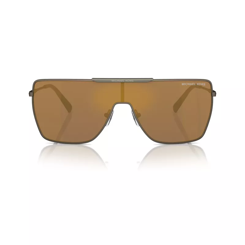 Michael Kors Hombre MK1152-1001F9 Gafas de sol aviador, montura negra, lentes grises, 58-17-145 mm
