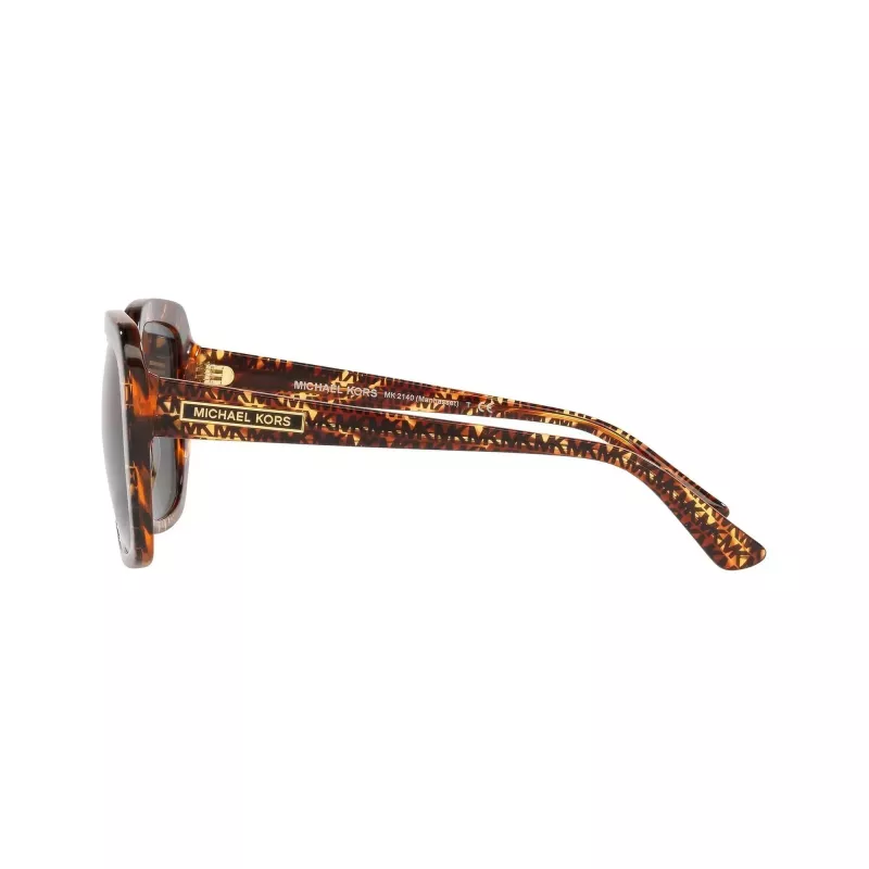 Gafas de sol cuadradas de mujer Michael Kors MK2140-366787, montura Dark Tortoise, lentes marrón degradado, 55/18/140 mm
