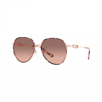 Gafas de sol pilot de mujer Michael Kors MK1128J110813, montura dorada clara, lentes marrón degradado, 58/17/145 mm