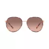 Gafas de sol pilot de mujer Michael Kors MK1128J110813, montura dorada clara, lentes marrón degradado, 58/17/145 mm