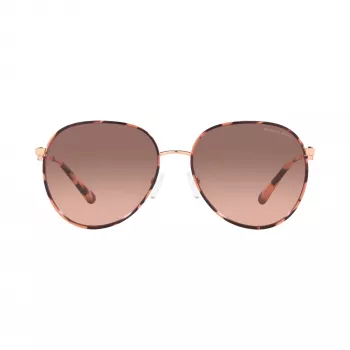 Gafas de sol pilot de mujer Michael Kors MK1128J110813, montura dorada clara, lentes marrón degradado, 58/17/145 mm
