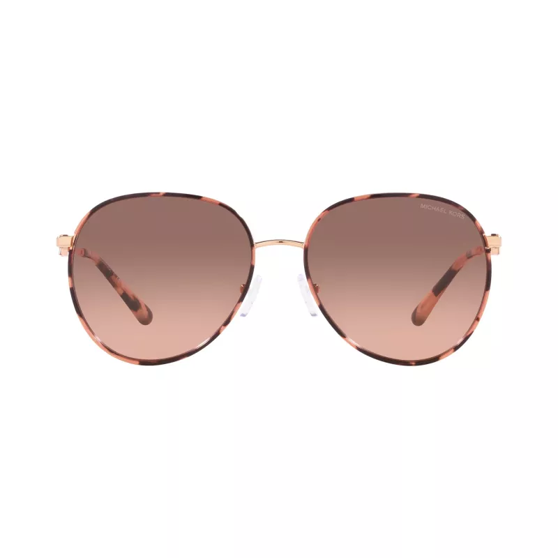 Gafas de sol pilot de mujer Michael Kors MK1128J110813, montura dorada clara, lentes marrón degradado, 58/17/145 mm
