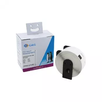 Etiquetas de dirección térmicas directas blancas G&G 38 x 90 mm, 400/rollo, compatibles con Brother DK-11208 ET-B-G-11208