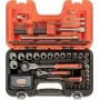 Bahco SW79 Set de vasos de impacto de 79 piezas con cuadradillo de 1/2 pulgadas y 1/4 pulgadas métrico de 6 puntas