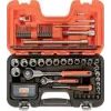 Bahco SW79 Set de vasos de impacto de 79 piezas con cuadradillo de 1/2 pulgadas y 1/4 pulgadas métrico de 6 puntas