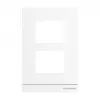 Busch-Jaeger Placa central para toma de conexión de audio, 1/2 módulo, blanco estudio 2TMA220160W0007