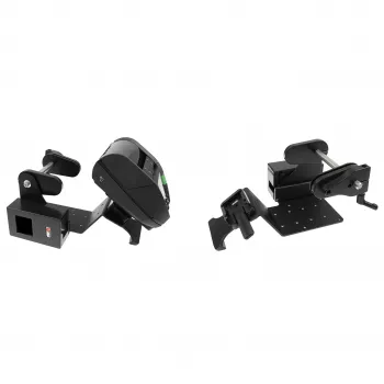 Brodit soporte para impresora con función de rollo de etiquetas para Zebra Alpha 30L/40L, VESA 75/AMPS, MultiMoveClip, eliminador de batería (217038)