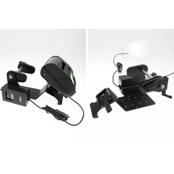 Brodit soporte para impresora con función de rollo de etiquetas para Zebra Alpha 30L/40L, VESA 75/AMPS, MultiMoveClip, eliminador de batería (217038)
