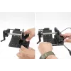 Brodit soporte para impresora con función de rollo de etiquetas para Zebra Alpha 30L/40L, VESA 75/AMPS, MultiMoveClip, eliminador de batería (217038)