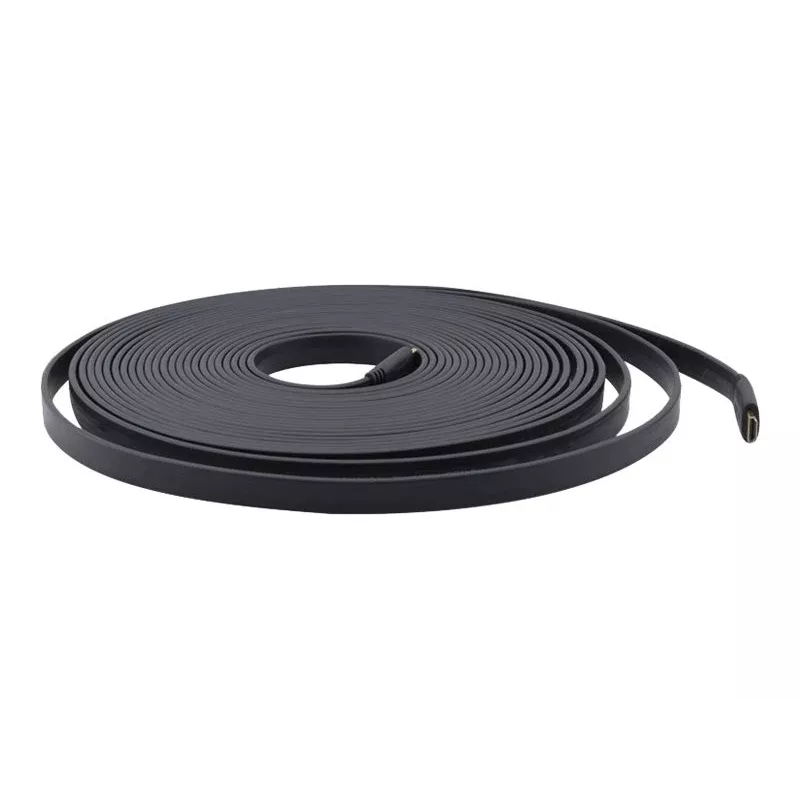 Kramer C-HM/HM/FLAT/ETH-3 cable HDMI de alta velocidad con Ethernet, 0,91 m, plano, negro 97-01014003