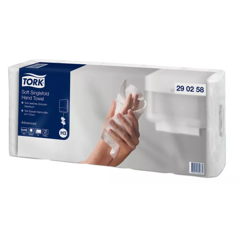 Tork Advanced H3 toallas de papel plegadas en Z 2 capas blanco (290258) – 3750 toallas