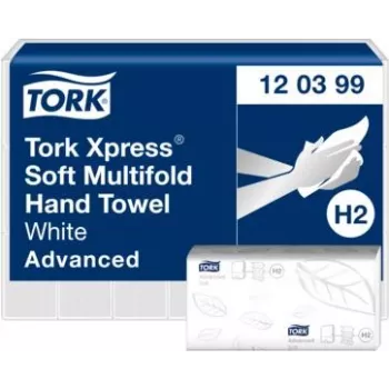 TORK Xpress H2 Advanced toallas de papel multifold, 2 capas, blanco, 2850 hojas (120399)