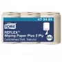 Tork Reflex Advanced M4 rollos de papel de limpieza centrefeed, 2 capas, natural, 429 hojas, 6 rollos 473481