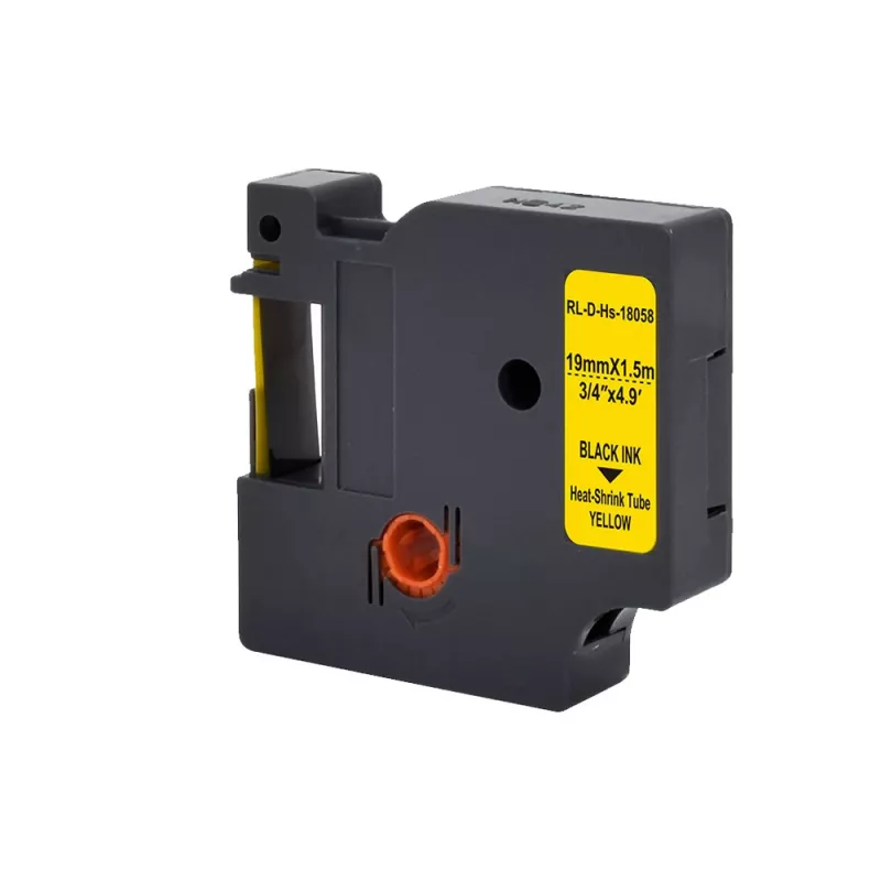 G&G Cinta de etiquetar de poliolefina amarillo/negro 19 mm x 1,5 m RL-D-Hs-18058-BK/YE-19MM*1.5M