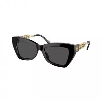 Michael Kors MK2205-300587 Gafas de sol de mujer estilo ojo de gato, montura carey oscura, lentes gris oscuro, 52/19/140 mm