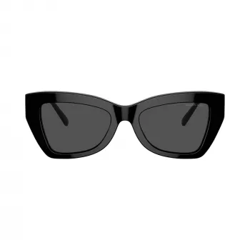 Michael Kors MK2205-300587 Gafas de sol de mujer estilo ojo de gato, montura carey oscura, lentes gris oscuro, 52/19/140 mm