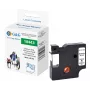 G&G Cinta de etiquetar de vinilo blanca 9 mm x 5,5 m impresión negra (RL-D-Vi-18443-BK/WT-9MM*5.5M)
