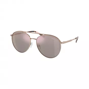 Michael Kors MK1138-11084Z Gafas de sol de mujer estilo ojo de gato, montura dorada clara, lentes marrón degradado, 58 mm
