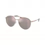 Michael Kors MK1138-11084Z Gafas de sol de mujer estilo ojo de gato, montura dorada clara, lentes marrón degradado, 58 mm