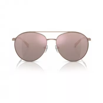 Michael Kors MK1138-11084Z Gafas de sol de mujer estilo ojo de gato, montura dorada clara, lentes marrón degradado, 58 mm