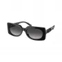Michael Kors Gafas de sol de mujer Hvar cuadradas, montura carey oscura, lentes gris degradado, 56 mm MK221530058G5