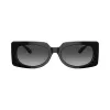 Michael Kors Gafas de sol de mujer Hvar cuadradas, montura carey oscura, lentes gris degradado, 56 mm MK221530058G5