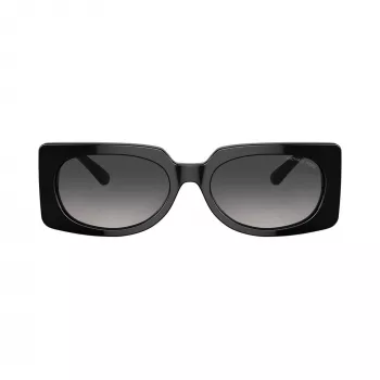 Michael Kors Gafas de sol de mujer Hvar cuadradas, montura carey oscura, lentes gris degradado, 56 mm MK221530058G5