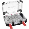 Bosch 2608594426 set de sierras de corona Progressor para madera y metal 11 piezas (20-76 mm) con adaptadores Power Change y brocas piloto