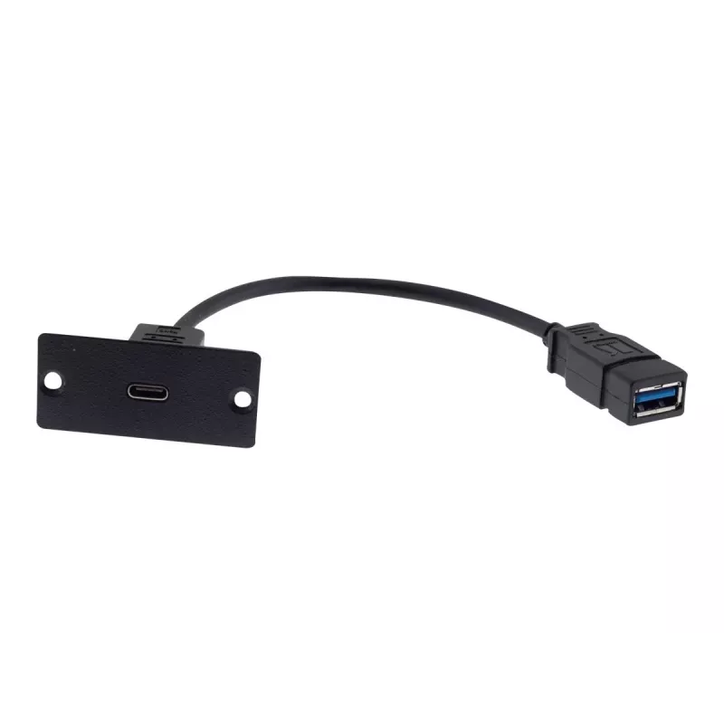 Kramer Electronics WU-CA(B) módulo pasacables USB-C, negro 80-00026499