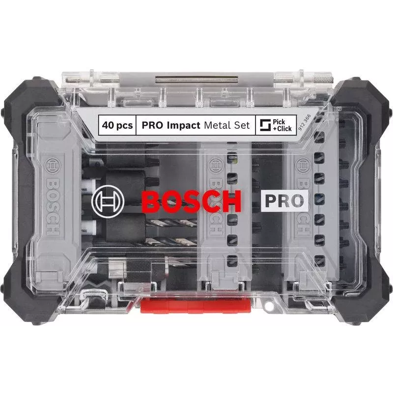 Bosch PRO Impact set de puntas de atornillar y brocas para metal 40 piezas (2608521U86)