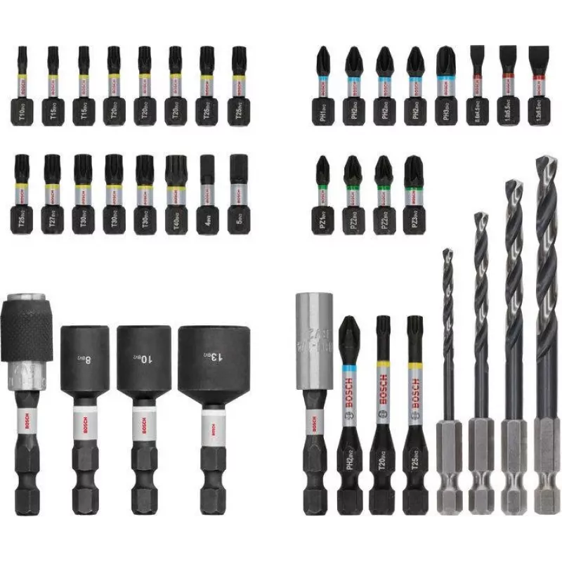 Bosch PRO Impact set de puntas de atornillar y brocas para metal 40 piezas (2608521U86)