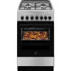 Electrolux LKK560010X 600 Series cocina de gas independiente con horno eléctrico, negra, 50 cm