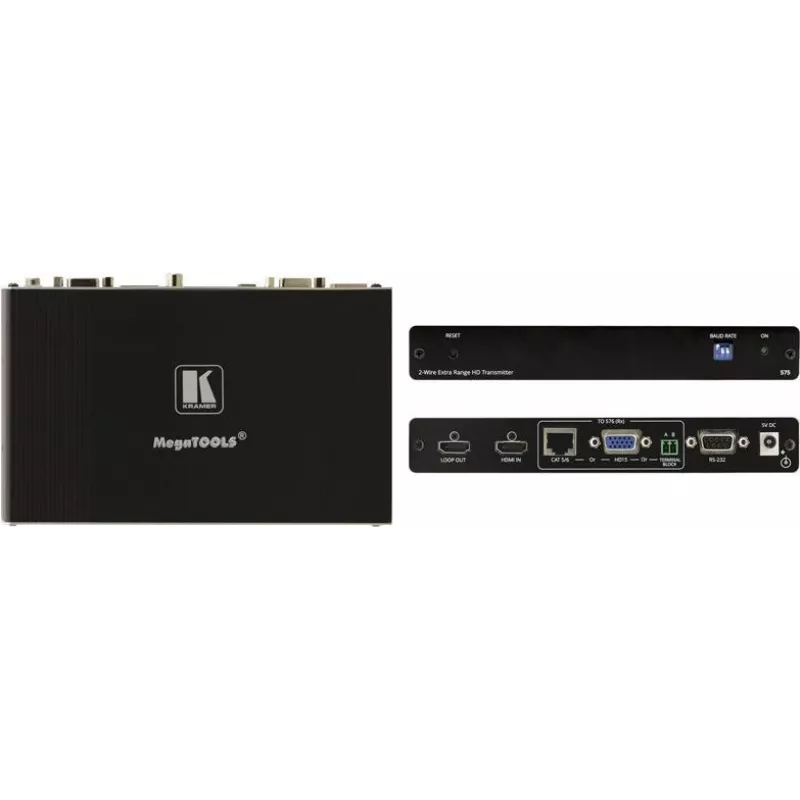 Kramer TP-752T transmisor de señal A/V y control sobre par trenzado - 600m