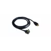 Kramer C-HM/RA-3 Cable HDMI High-Speed con Ethernet, acodado a recto, 0,9 m, gris, 4K 97-0143003