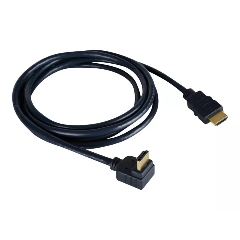 Kramer C-HM/RA-3 Cable HDMI High-Speed con Ethernet, acodado a recto, 0,9 m, gris, 4K 97-0143003