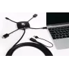 Kramer K-SPIDER Cable adaptador de presentación multiformato - HDMI/DisplayPort/Mini DisplayPort/USB-C a HDMI/USB - 3,05 m - 4K activo 91-00015599