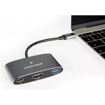 Kramer KDock-1 Docking station USB-C con HDMI, 2x USB 3.0, Gigabit Ethernet, 60W PD 91-00016099