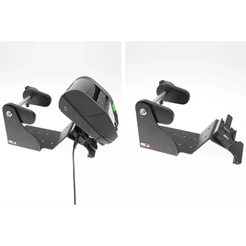 Soporte Brodit para impresora con función de rollo de etiquetas para Zebra Alpha 30L/40L, VESA75, AMPS, MultiMoveClip, Power Block 217034