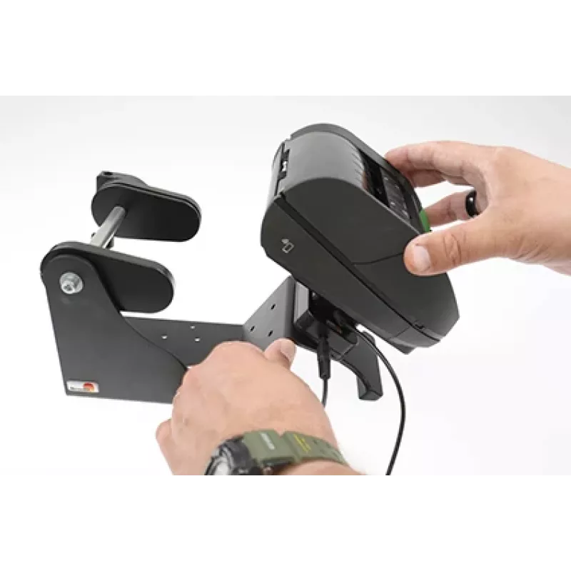 Soporte Brodit para impresora con función de rollo de etiquetas para Zebra Alpha 30L/40L, VESA75, AMPS, MultiMoveClip, Power Block 217034